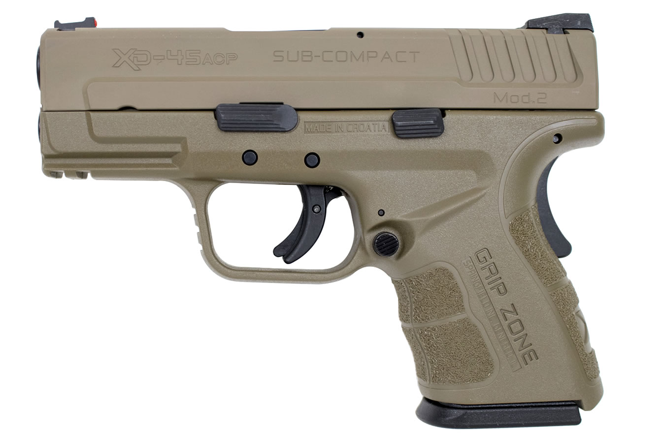 XD Mod.2 45 ACP Sub-Compact with Flat Dark Earth (FDE) Frame and Slide - Firearms | The Gun Shop