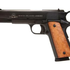 Rock Island Armory 1911-A1 45 ACP 5" Parkerized Fixed Sights 8 Round - MA Compliant