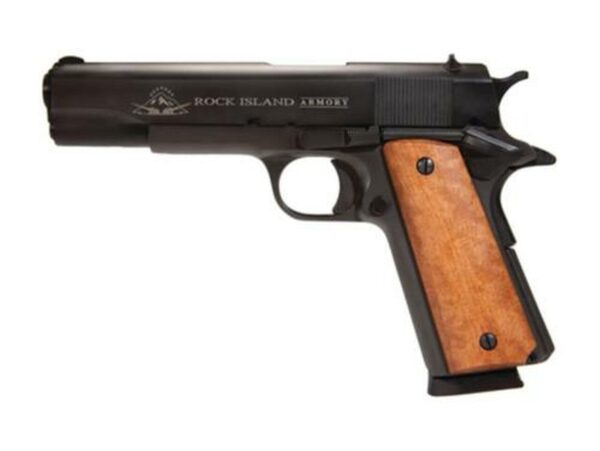 Rock Island Armory 1911-A1 45 ACP 5" Parkerized Fixed Sights 8 Round - MA Compliant
