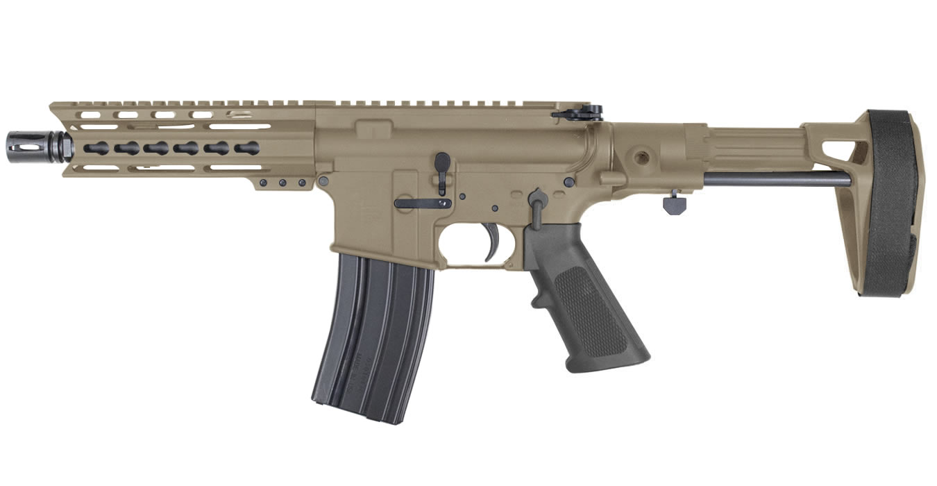 DB15 5.56mm Flat Dark Earth Pistol with Maxim CQB Stabilizing Brace - Firearms | The Gun Shop