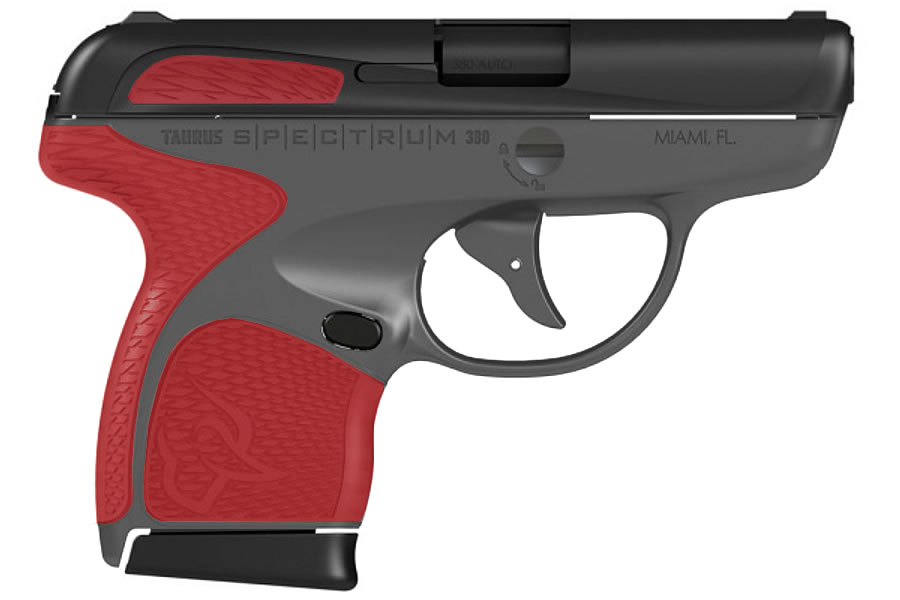 Spectrum 380 ACP Carry Conceal Pistol with Gray Frame and Torch Red Grips - Firearms | The Gun Shop