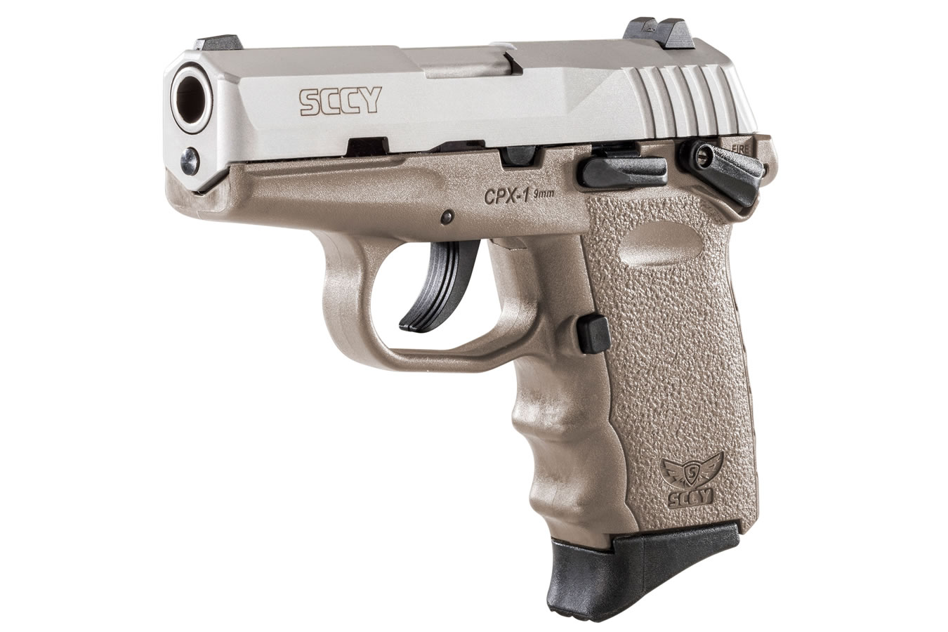 CPX-1 9mm Pistol with Flat Dark Earth Frame and Stainless Steel Slide