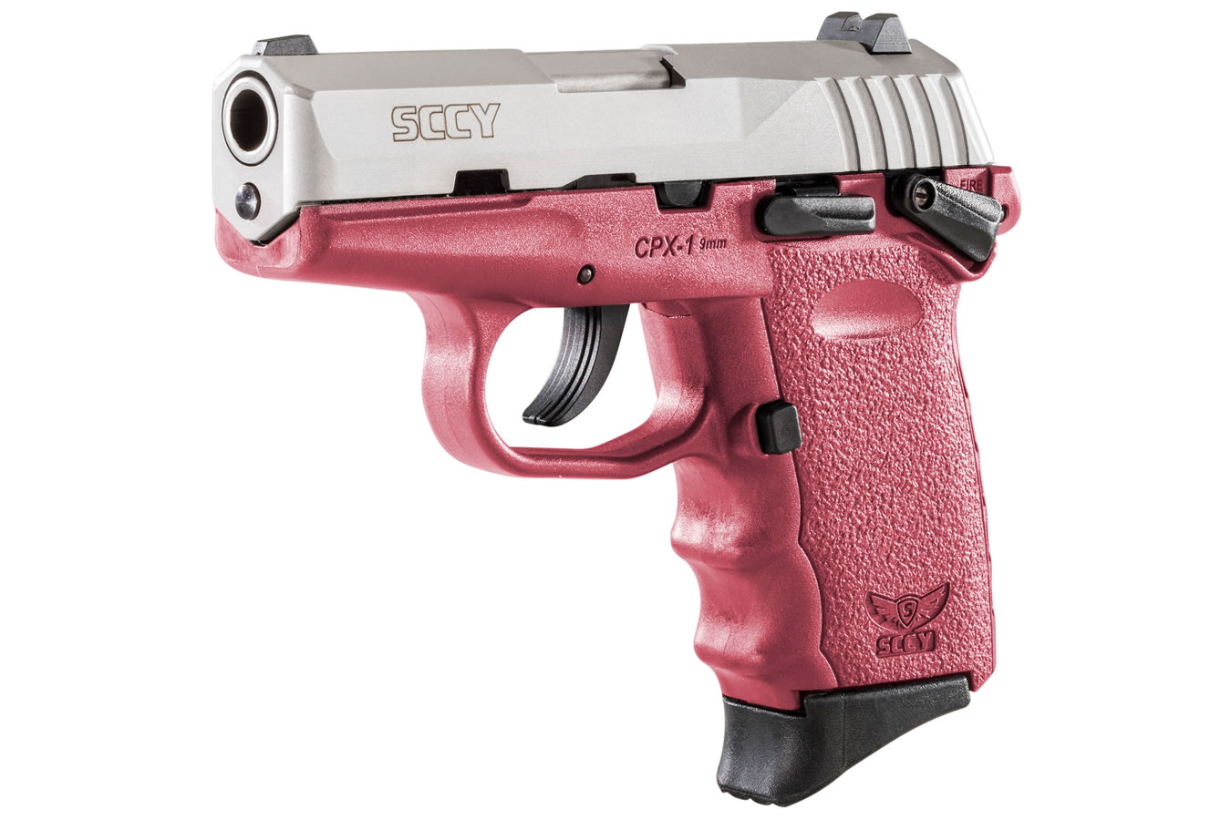 CPX-1 9mm Pistol with Crimson Frame and Stainless Steel Slide
