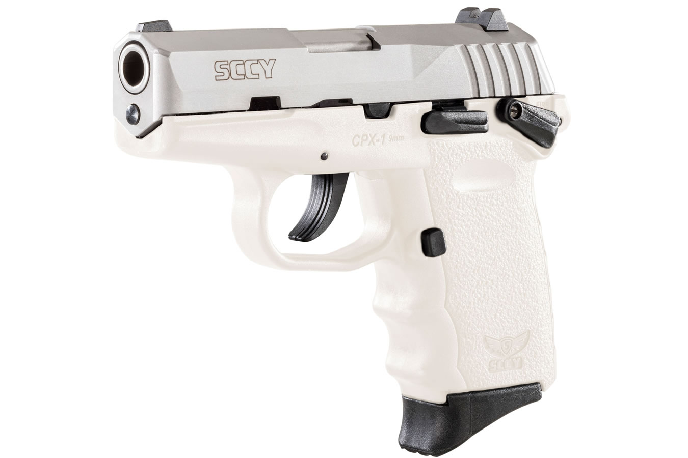 CPX-1 9mm Pistol with White Frame and Stainless Steel Slide - Firearms | The Gun Shop