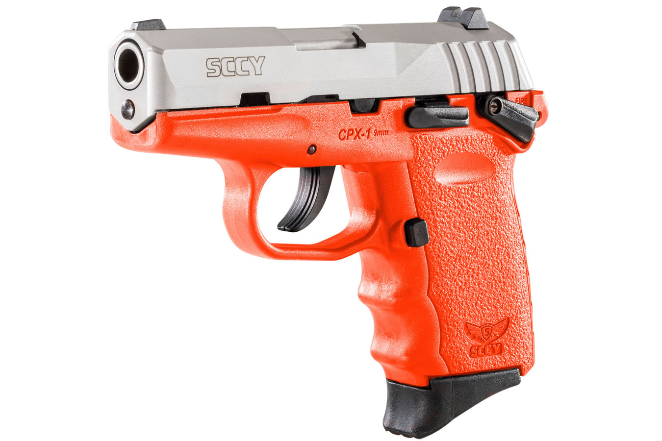 CPX-1 9mm Pistol with Orange Frame and Stainless Steel Slide
