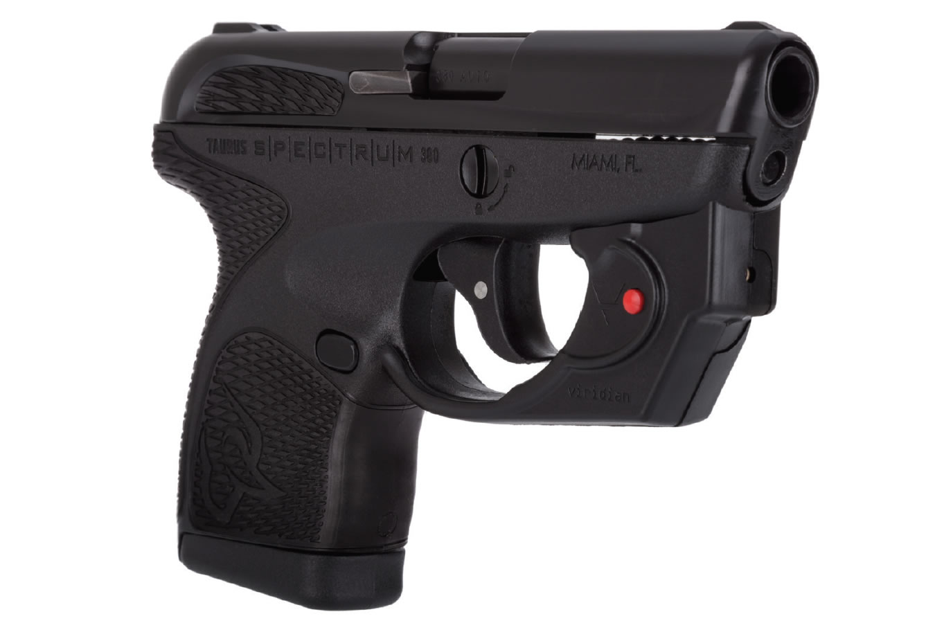 Spectrum 380 ACP Black Carry Conceal Pistol with Viridian E-Series Red Laser - Firearms | The Gun Shop