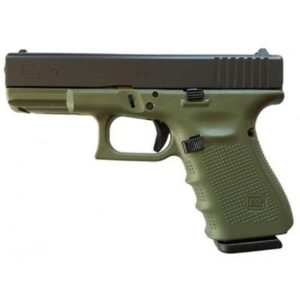 Glock G19 Gen4 9mm, 4" Barrel Battelfield Green Frame 3- 15rd Mags