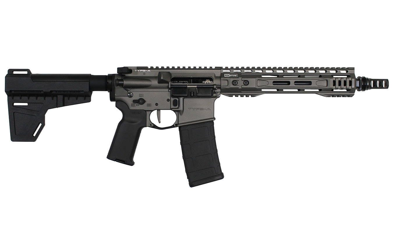 SIPR Type-A 5.56mm Pistol with Shockwave Blade Stock and Tungsten Finish - Firearms | The Gun Shop