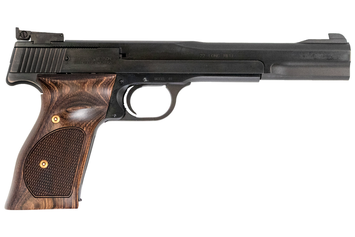 Model 41 22 LR Rimfire Pistol 7-inch with Wood Target Grips - Firearms | The Gun Shop
