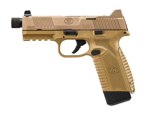 545-tactical-handguns-semi-auto-4-FN009-01 FN Herstal 545 Tactical 45 ACP FDE/FDE semi-automatic pistol