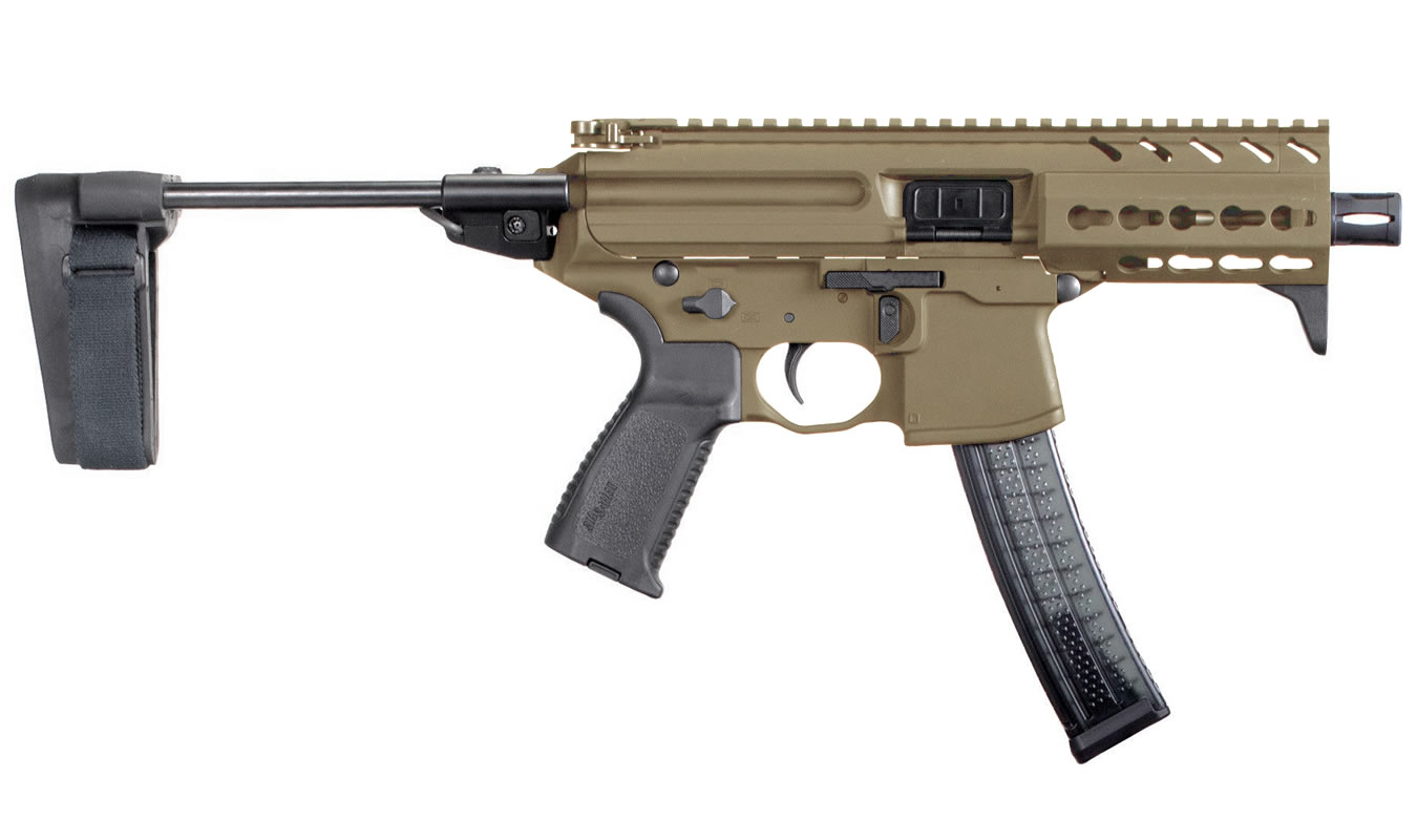 MPX 9mm Flat Dark Earth (FDE) Semi-Automatic Pistol with Stabilizing Brace - Firearms | The Gun Shop