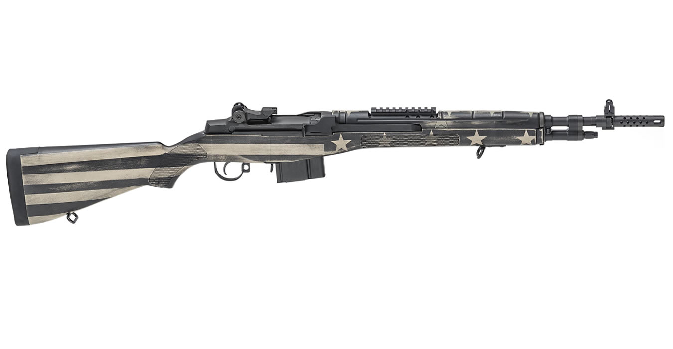 M1A Scout Squad 308 with Sand/Black American Flag Stock