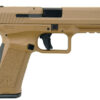 Century CanikTP9SA Mod.2 Single 9mm Luger 4.46" Barrel Desert Tan Interchangeable Grip 18rd Mag