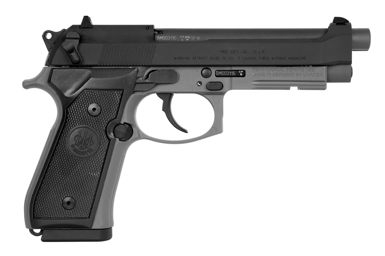 92FSR 22 LR Rimfire Pistol with Sniper Gray Finish - Firearms | The Gun Shop