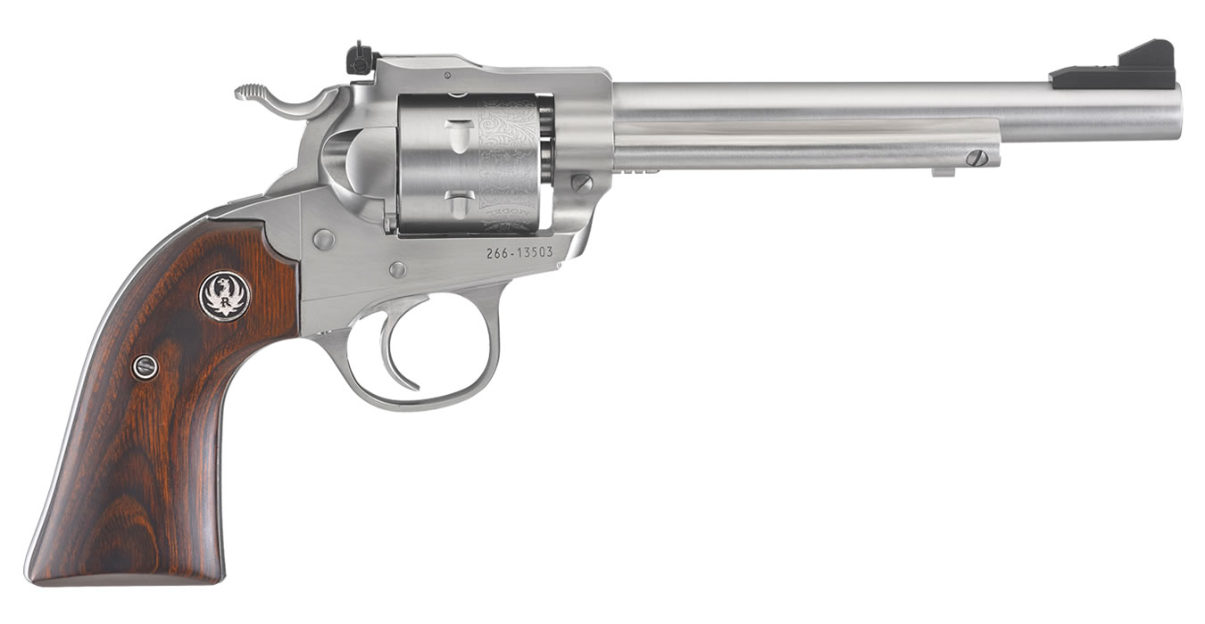 Blackhawk Bisley Stainless Exclusive 22LR Revolver with Hardwood Grips - Firearms | The Gun Shop