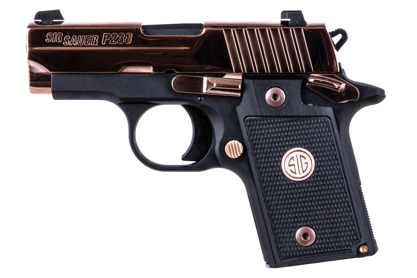 P238 380 ACP Polished Rose Gold Carry Conceal Pistol with Night Sights - Firearms | The Gun Shop