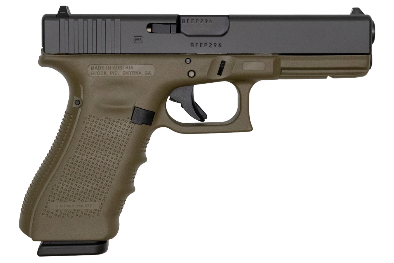 17 Gen4 9mm 17-Round OD Green Pistol - Firearms | The Gun Shop