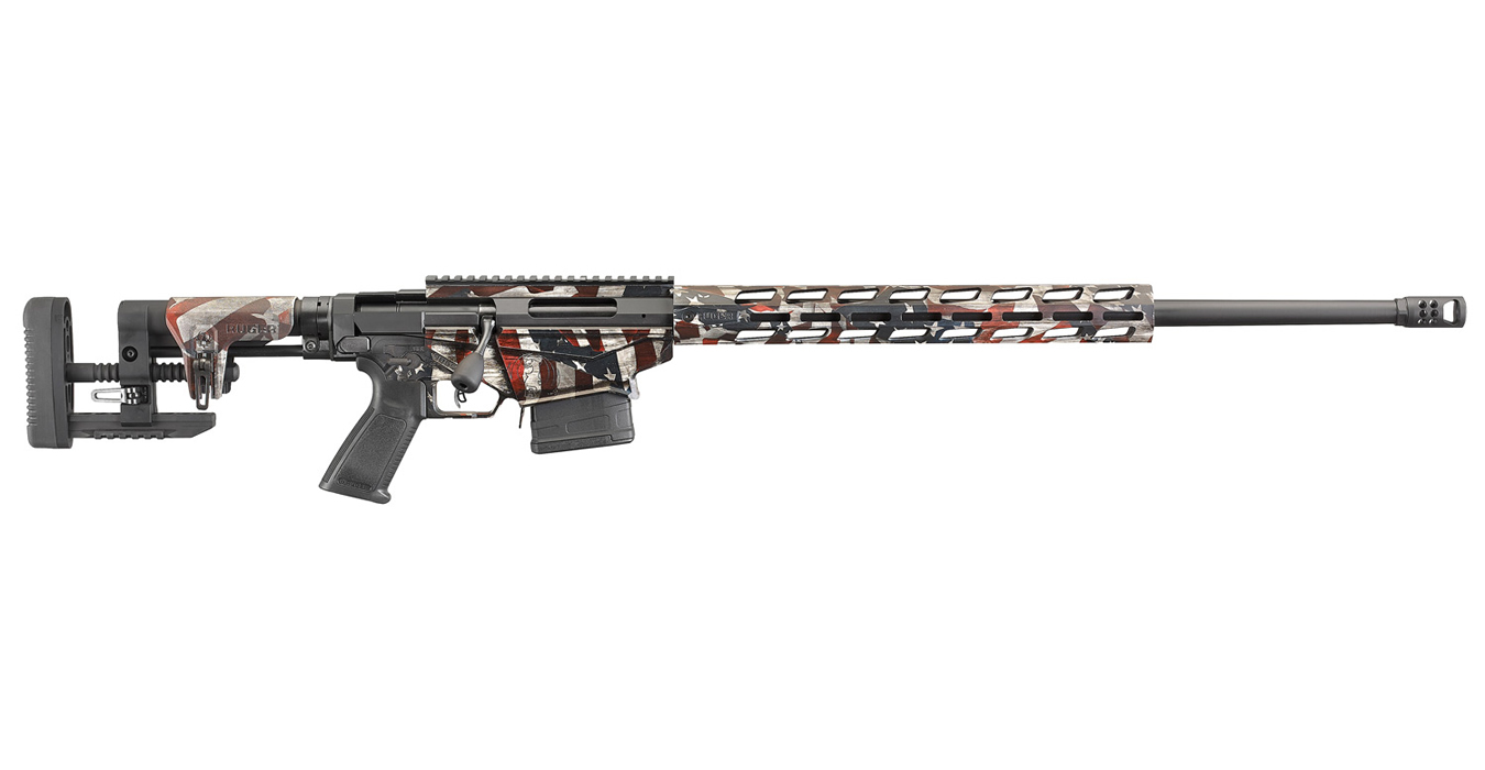 58854-DEFAULT-l Precision Rifle 6.5 Creedmoor Bolt-Action Rifle w/ Battle Worn American Flag - Bolt-Action Rifles | The Gun Shop