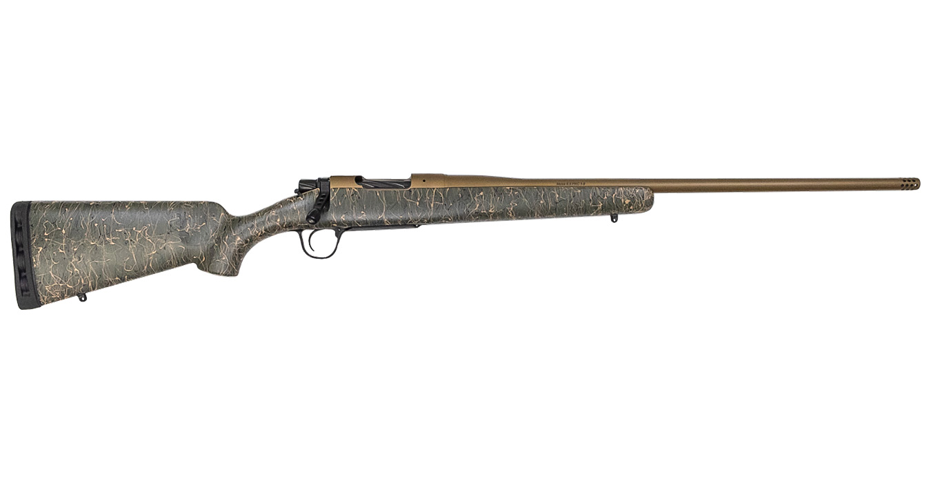 Mesa 7mm Rem Mag Bolt-Action Rifle w/ Burnt Bronze Cerakote Barrel and Green/Black/Tan Stock - Bolt-Action Rifles | The Gun Shop