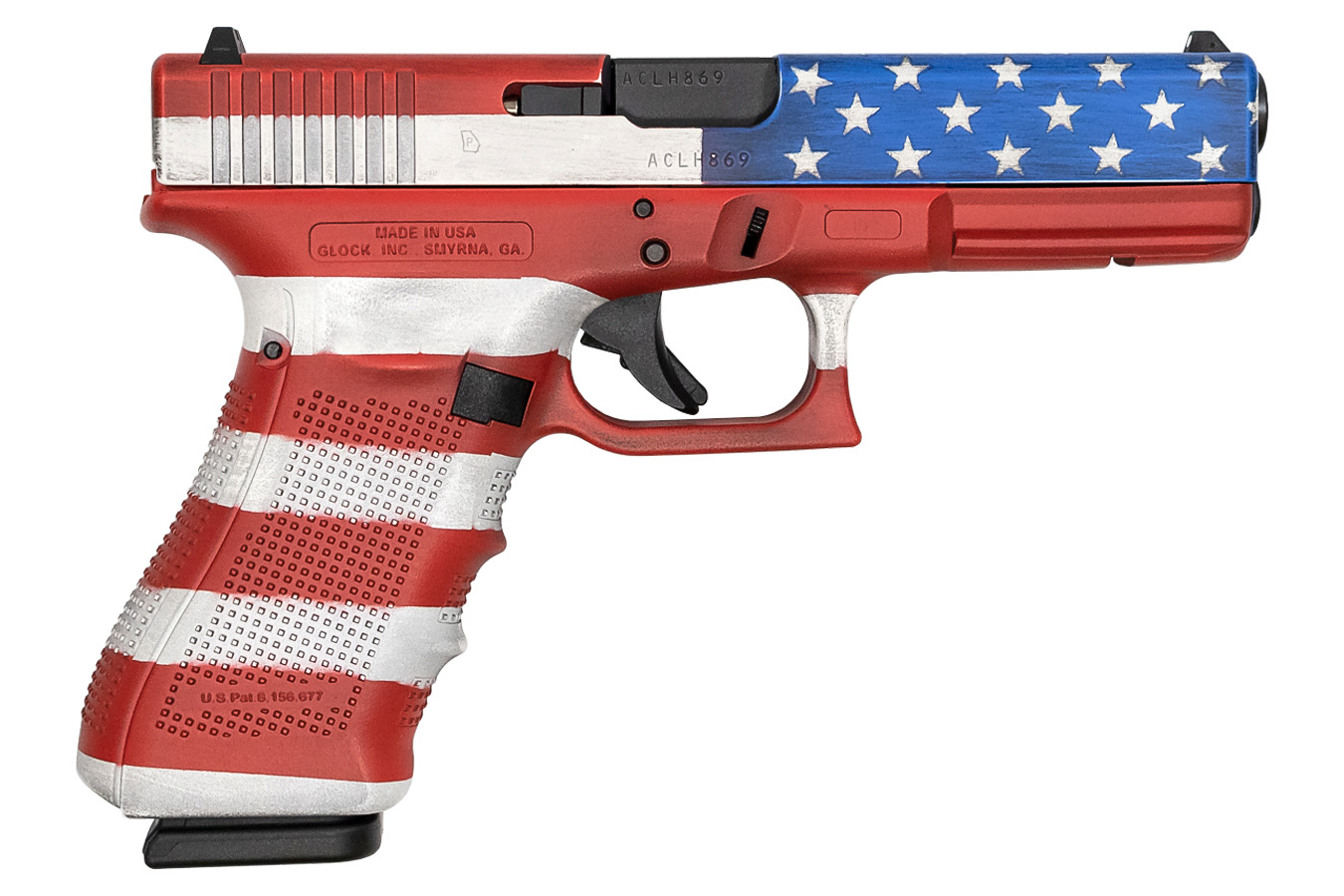 17 Gen4 9mm 17-Round Pistol with American Flag Cerakote (Made in USA) - Firearms | The Gun Shop