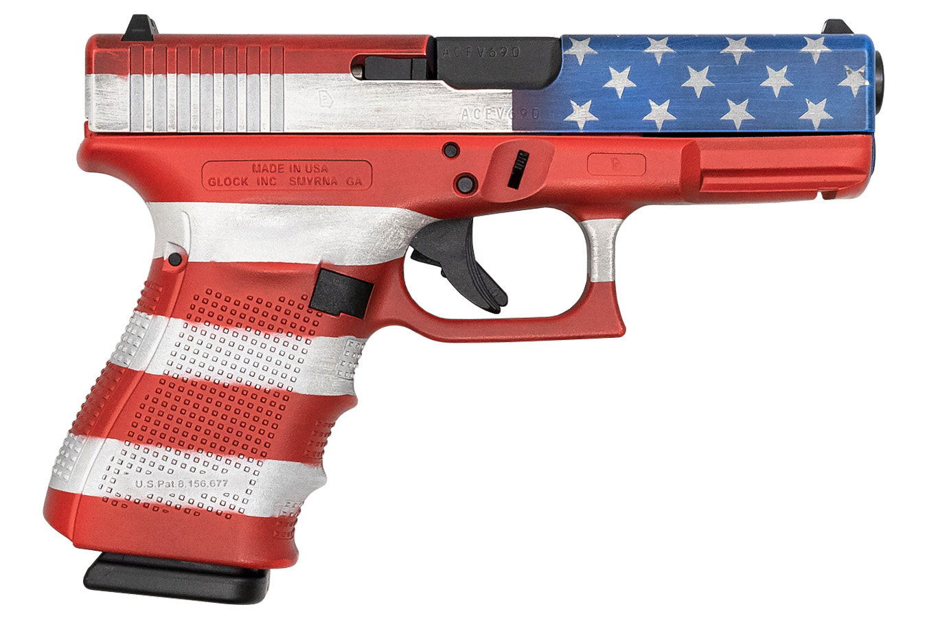 19 Gen4 9mm 15-Round Pistol with American Flag Cerakote (Made in USA) - Firearms | The Gun Shop