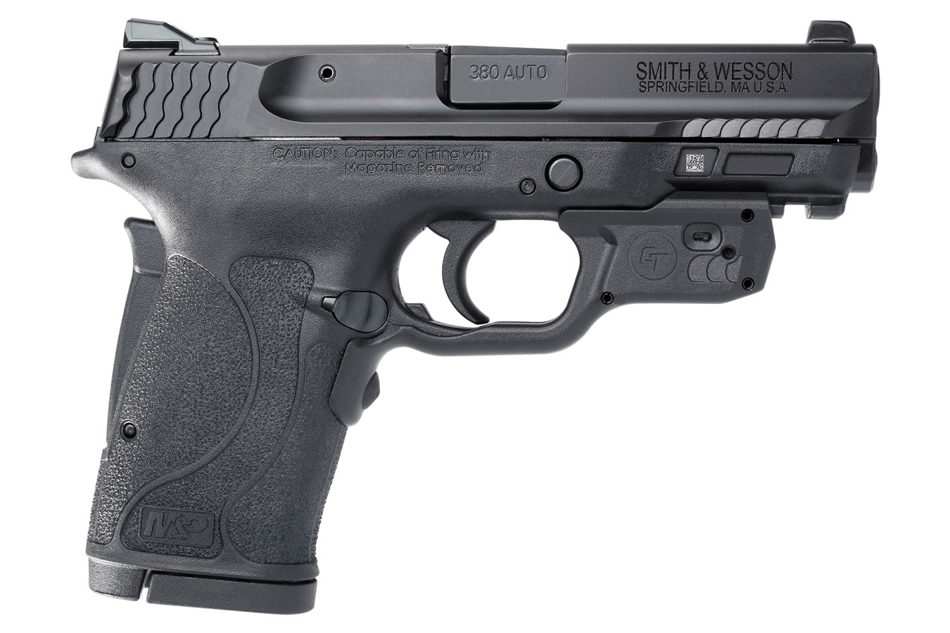 MP380 Shield EZ 380 ACP Pistol with Green Crimson Trace Laser Guard / No Thumb S - Firearms | The Gun Shop