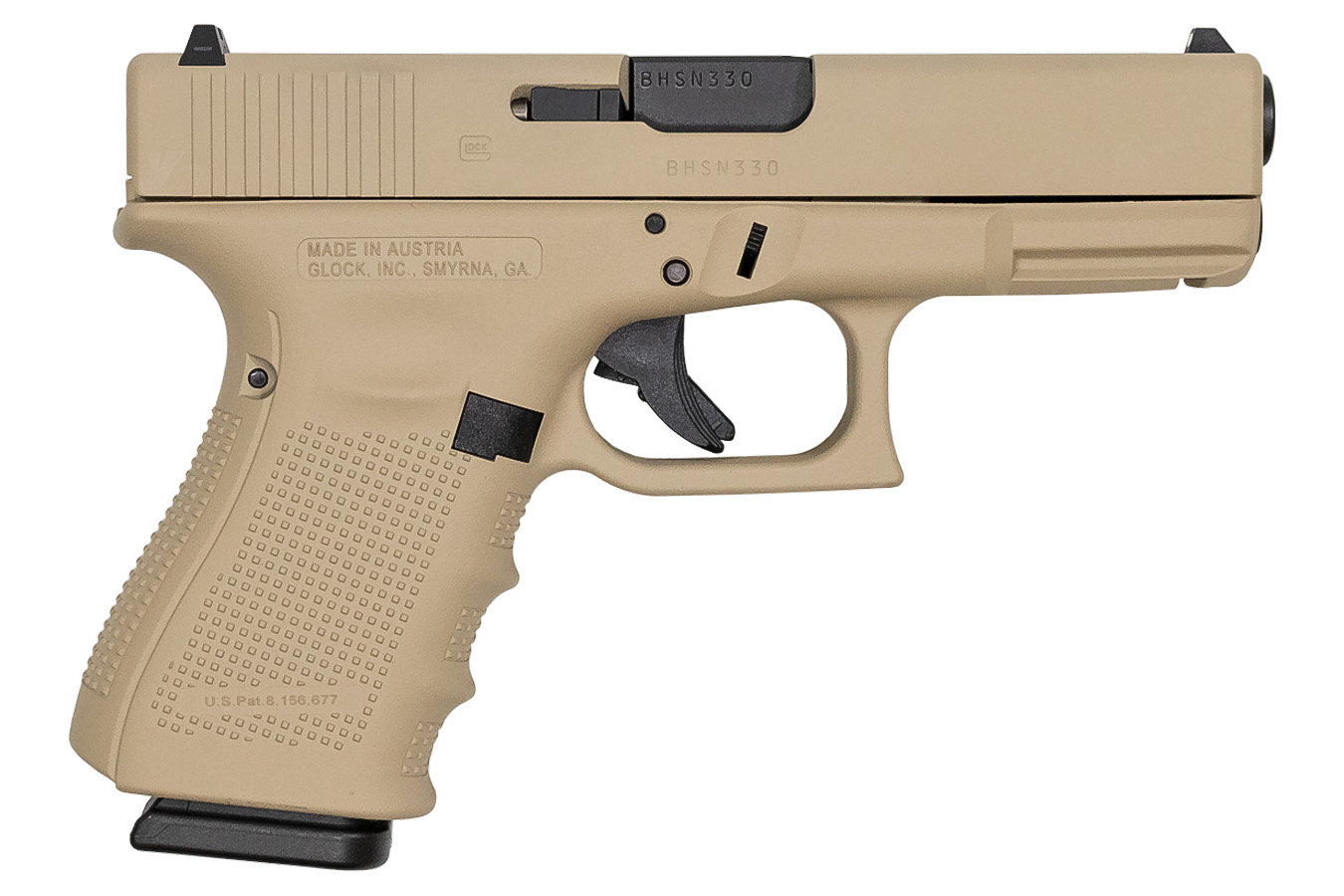 19 Gen4 9mm 15-Round Pistol with Desert Tan Cerakote Finish - Firearms | The Gun Shop