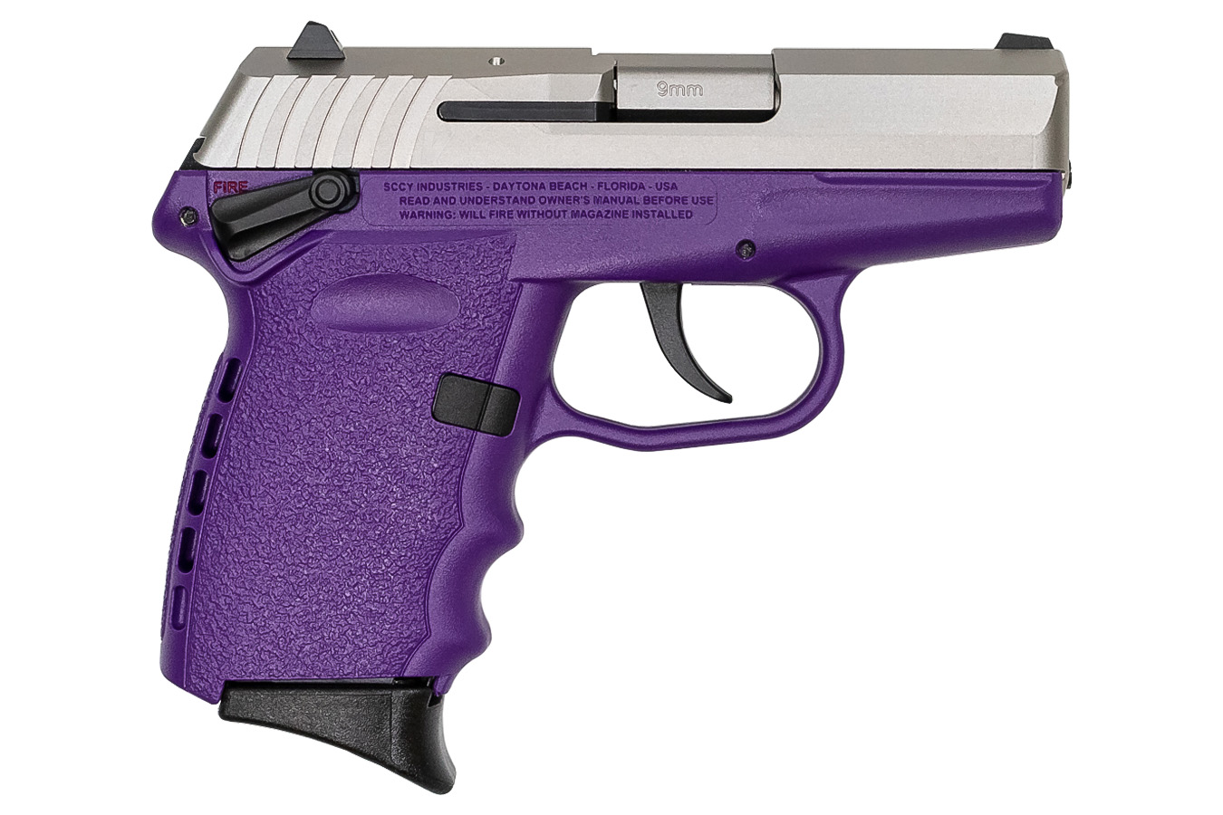 CPX-1 9mm Pistol with Purple Frame and Stainless Steel Slide