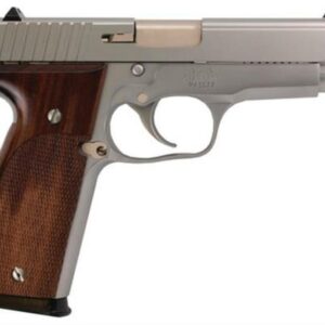 Kahr KT9 9mm 4 Inch Barrel Adjustable Sights Matte Stainless Steel Slide Wood Hogue Grips 8 Round
