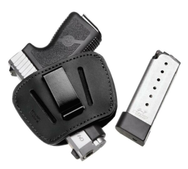 KAHR CM9 Concealed Carry Package 9mm 3" Barrel Leather Holster, 1 6rd & 1 7rd Mag