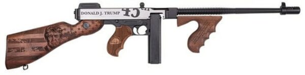 Auto Ordnance, 1927A-1 Deluxe, Semi-automatic, Rifle, 45 ACP, 14.5" Barrel 16.5" OAL, Parkerized Finish, Wood Grips 2 Mags, 1 20Rd Mag And 1 50Rd Drum