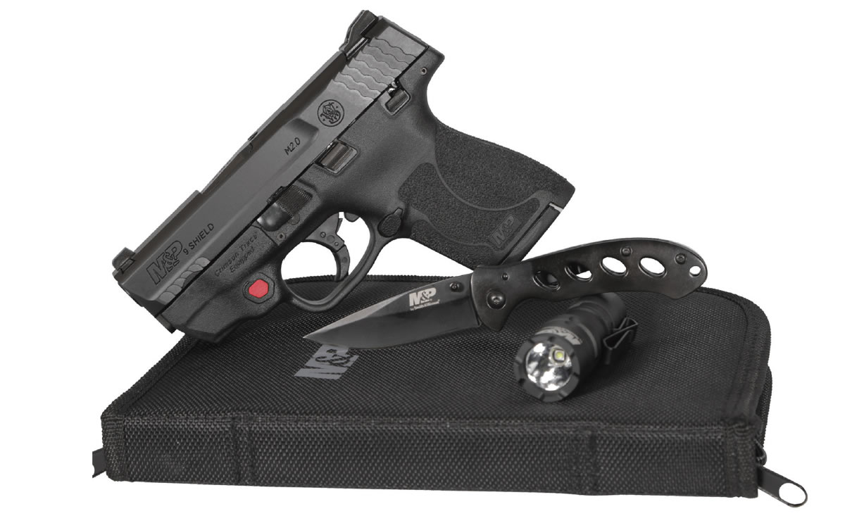 MP9 Shield M2.0 9mm Everyday Carry Kit w/ Crimson Trace Laser, Flashlight, Knife - Firearms | The Gun Shop