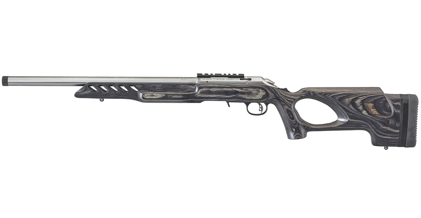 American Rimfire Target 22 LR Bolt-Action Rifle with Thumbhole and Black Laminate Stock