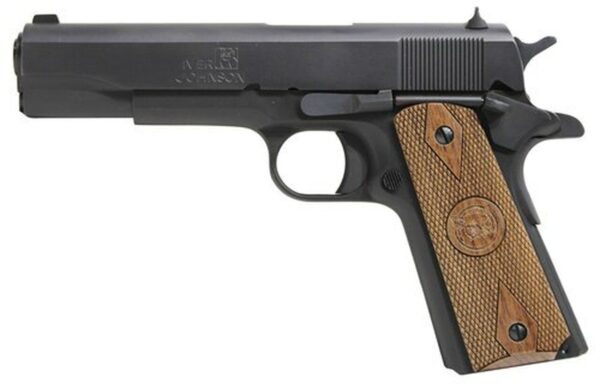 Iver Johnson 1911 A1 Government, 9mm, 5", 9rd, Walnut Grips, Black