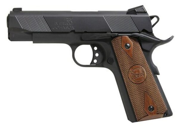 Iver Johnson 1911 Hawk Commander, 9mm, 4.25", 9rd, Walnut Grips, Black
