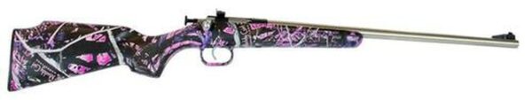 Keystone Crickett 22LR, Stainless Steel / Muddy Girl Camo Stock