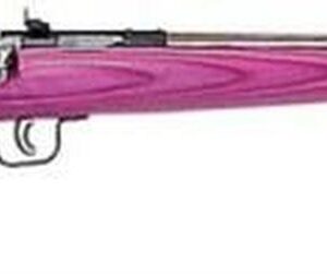 Keystone Crickett SS Keystone 22LR, 16.12", Pink Laminate, Stainless Steel