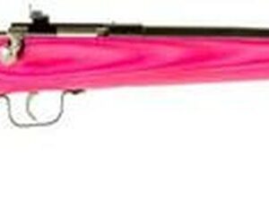 Keystone Crickett 22LR, 16.12", Pink Laminate Stock, Blued