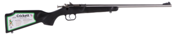 Crickett Single Shot Synthetic 22 WMR, Synthetic Black Stock, Stainless Steel, 1rd