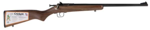 Crickett Single Shot Walnut 22 WMR, 16.125" Barrel, American Walnut Stock, Blued, 1rd