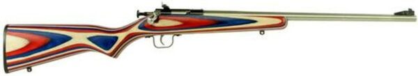Keystone Crickett 22LR, 16.12", Red/White/Blue Laminate Stock