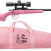 Keystone Crickett 22LR, Scope/Case, 16.1", 1rd, Synthetic Pink Stock, Blued
