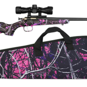 Crickett Synthetic 22LR, 16.125" Barrel, Synthetic Muddy Girl Stock, Blued