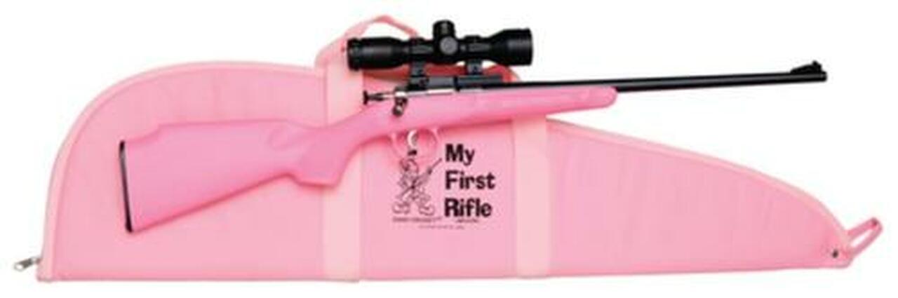 Benjamin & Sheridan Model 220 Youth Package With Lock .22 LR 16.125" Barrel Blue Finish Pink Synthetic Stock Single Shot Includes Mount/Scope/Case