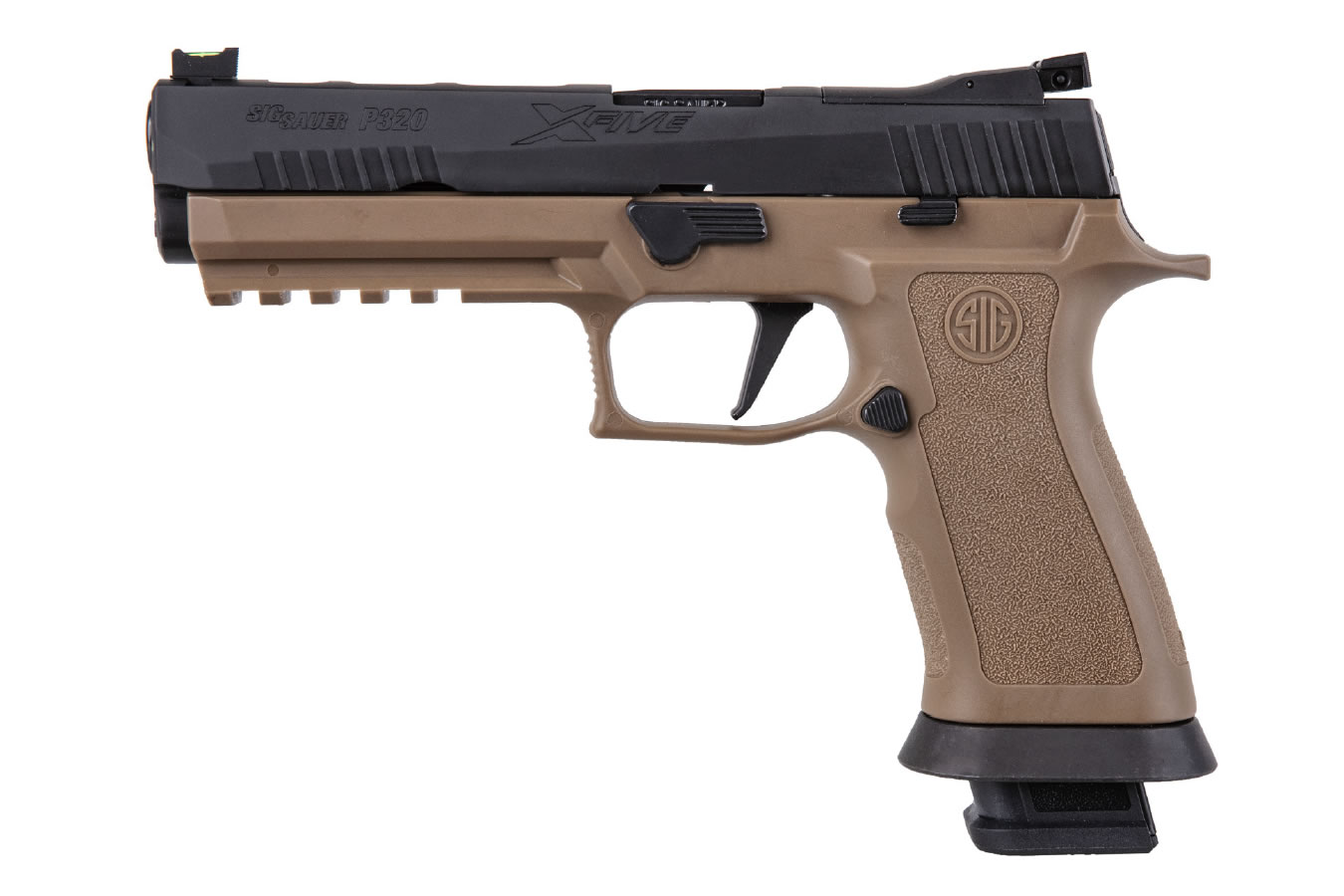 P320 X-Five 9mm Pistol with Reverse Two-Tone Coyote Finish - Firearms | The Gun Shop