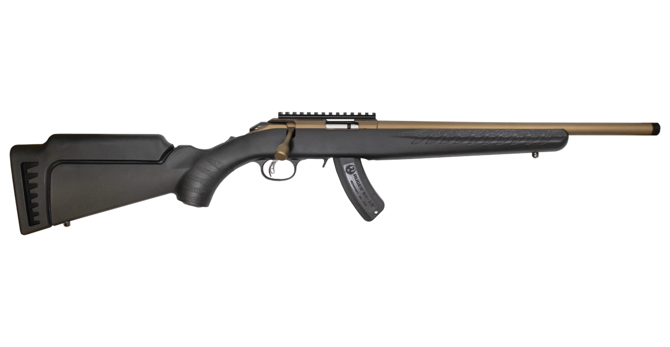 American Rimfire Mini Ranch 22LR Bolt-Action Rifle with Burnt Bronze Threaded Ba - Bolt-Action Rimfire Rifles | The Gun Shop