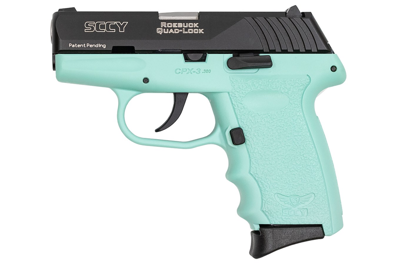 CPX-3 380 ACP Pistol with Aqua Frame and Black Slide - Firearms | The Gun Shop