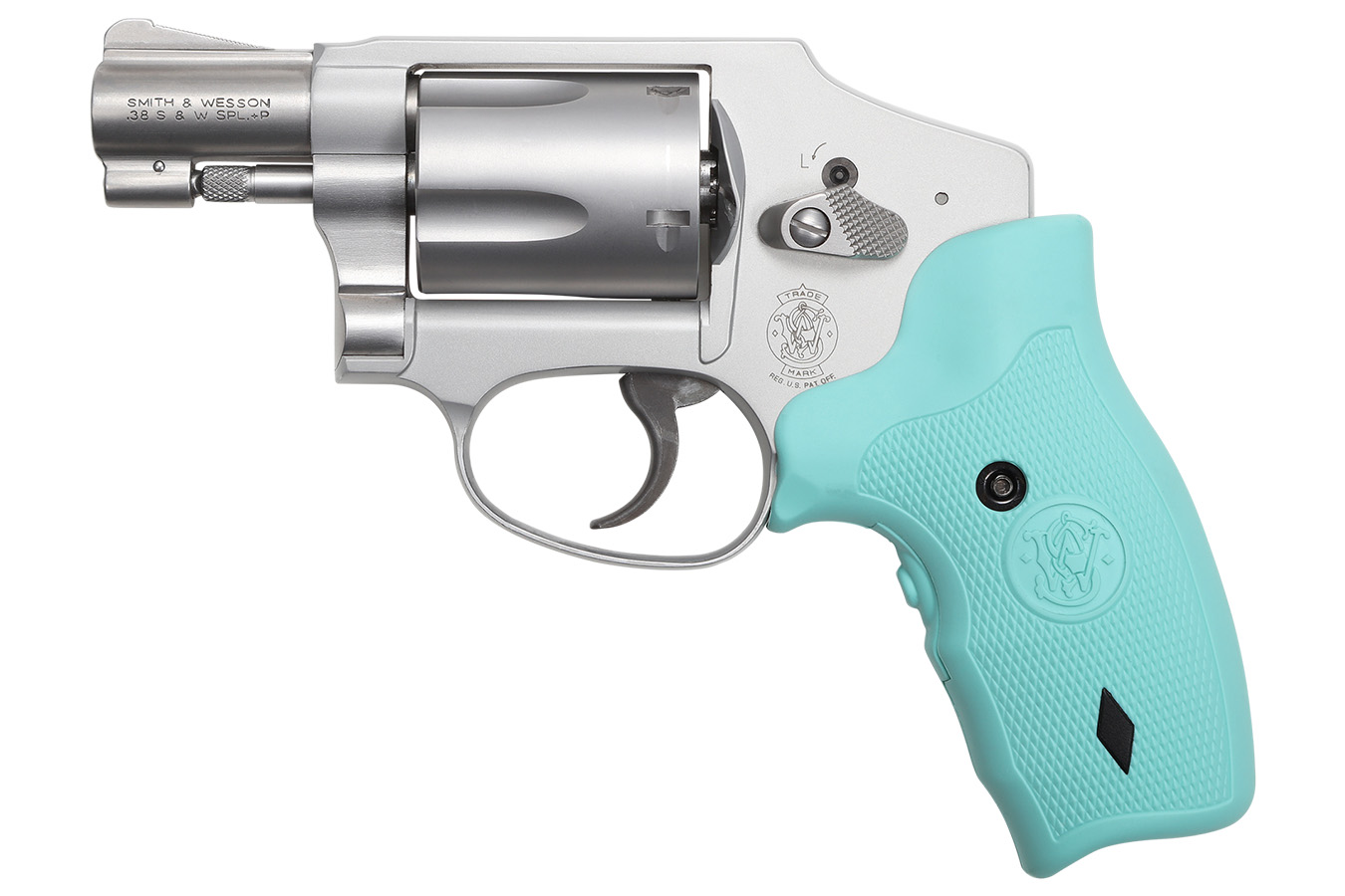 Model 642 38 Special Revolver with Robins Egg Blue CT Crimson Trace Laser Grips - Firearms | The Gun Shop