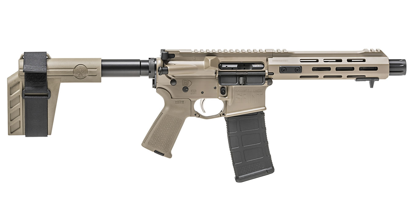 Saint 5.56mm Desert FDE Semi-Auto Pistol - Firearms | The Gun Shop