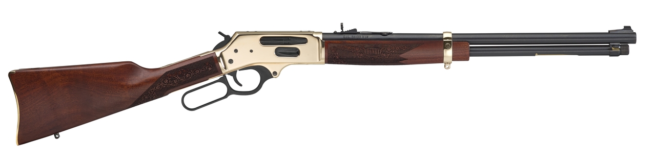 Henry Side Gate Lever 38-55 Winchester 20" Barrel, American Walnut Stock Brass Receiver/Blued Barrel, 5rd